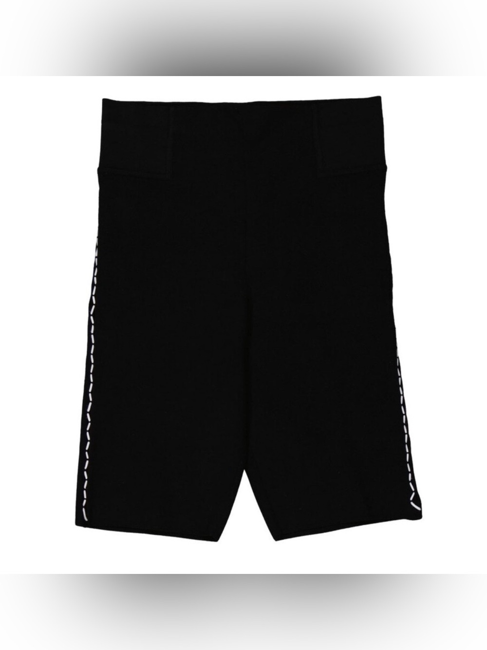 OFF - WHITE Ribbed Biker Shorts with Side Stitch Detail Size EUR 40